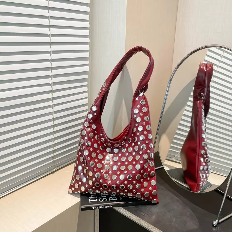 Women Bags Designer Sale - Rivets Large Capacity Shoulder Bags Designer