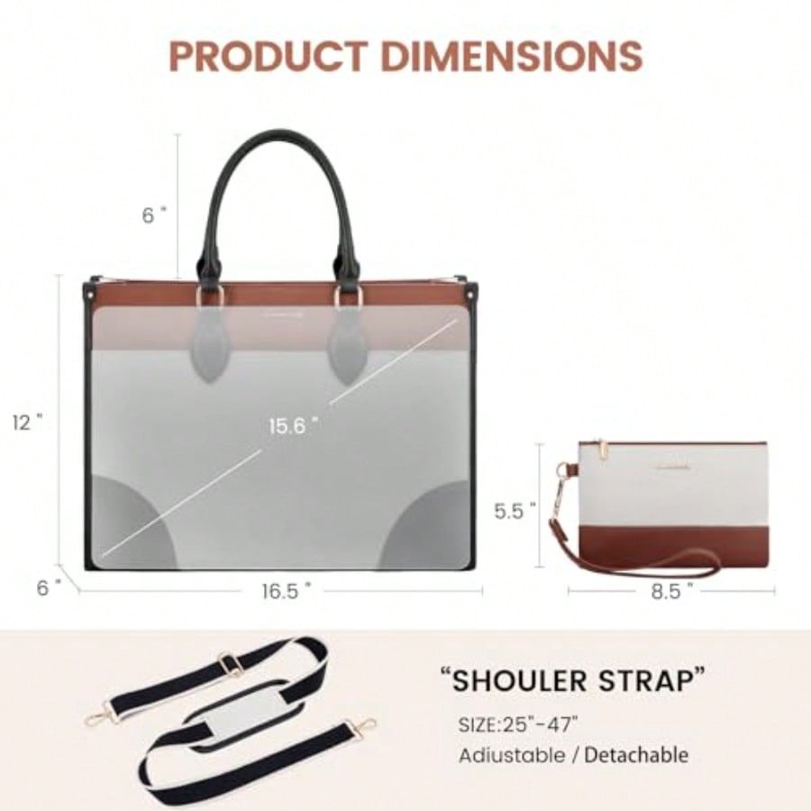 Laptop Bag For Women 15.6 Lnch - đánh giá và giá Women Bags For Office