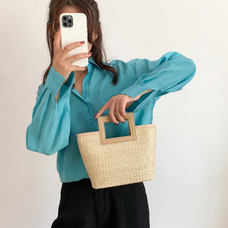 Square Hollow Handle Straw Wov - đánh giá và giá Women'S Bags Top 10