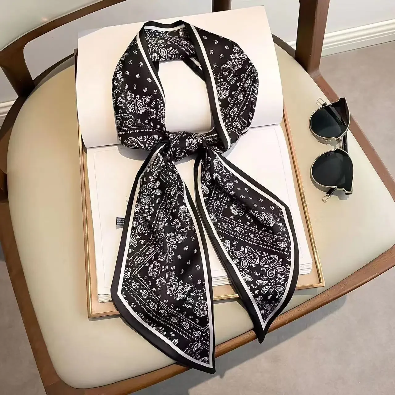 Design Print Skinny Scarf Plai - đánh giá và giá Women Bags Branded