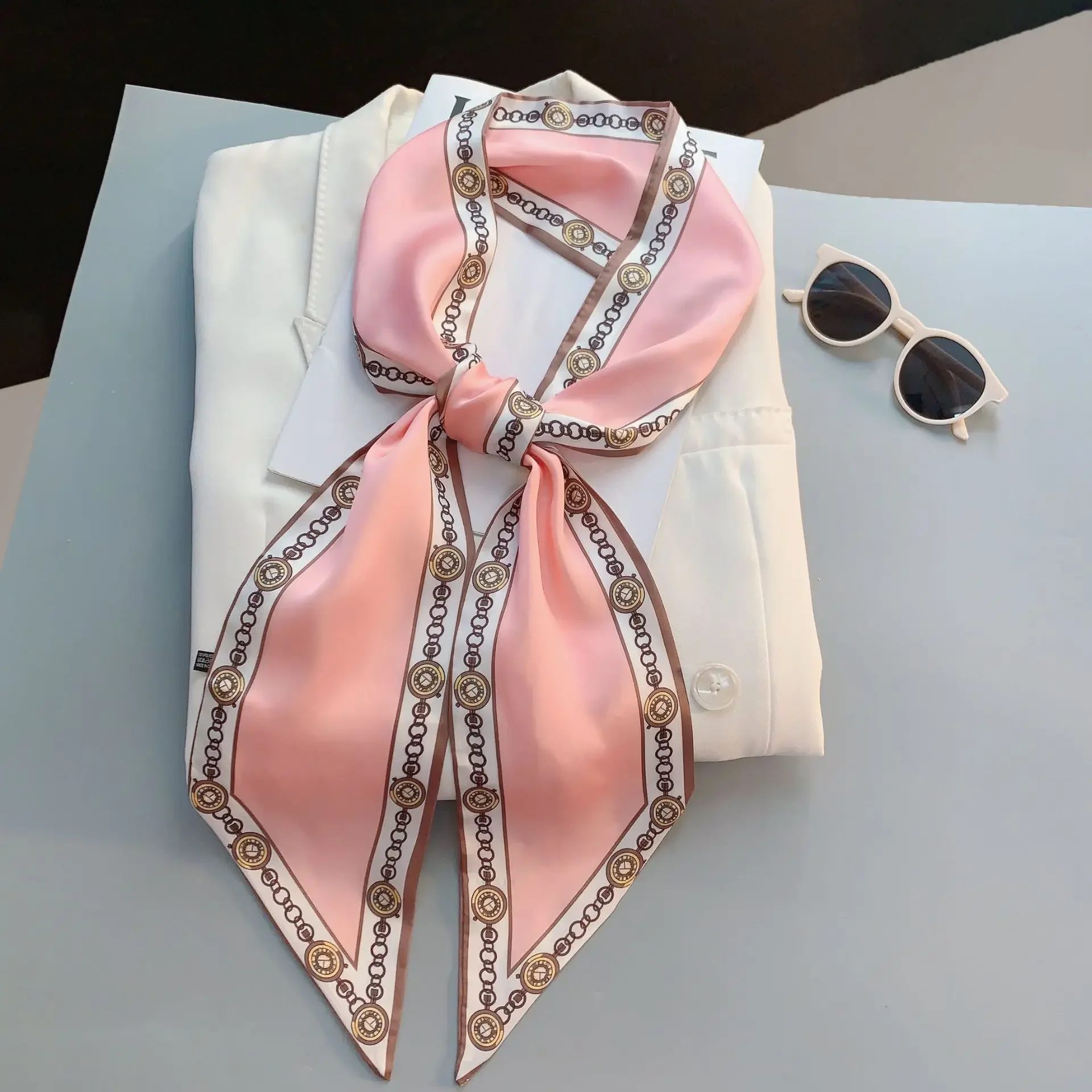 Design Print Skinny Scarf Plai - đánh giá và giá Women Bags Branded