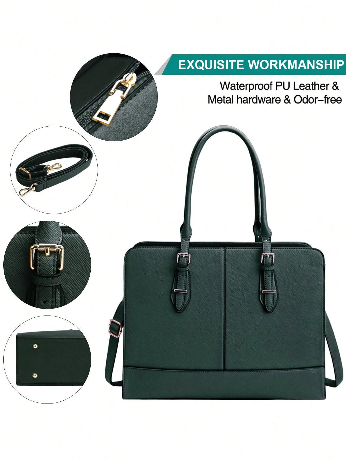 15.6 Inch Leather Laptop Tote  - đánh giá và giá Women Bags For Office