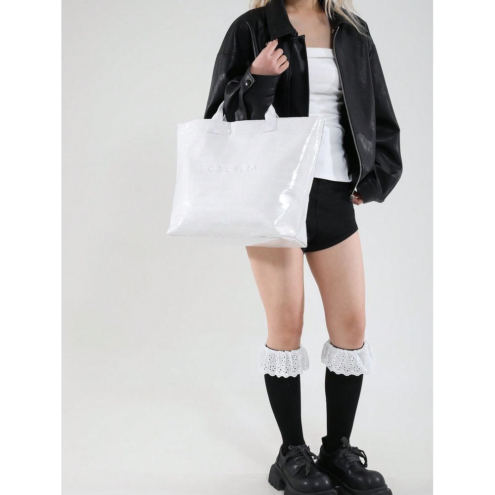 Capacity White Fashion Crocodi - đánh giá và giá Women Bags For Office