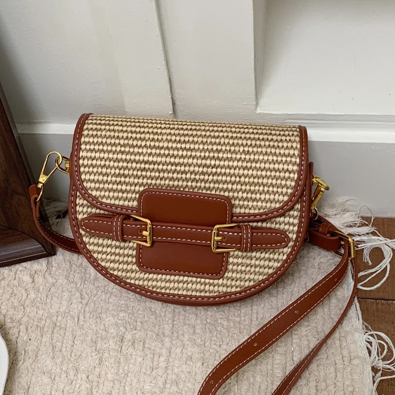 England Style Mini Straw Saddl - đánh giá và giá Women Bags Luxury